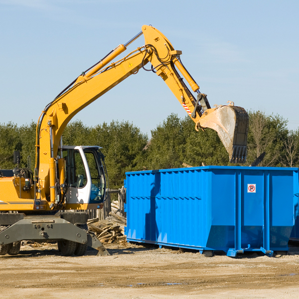 what size residential dumpster rentals are available in Mannington NJ